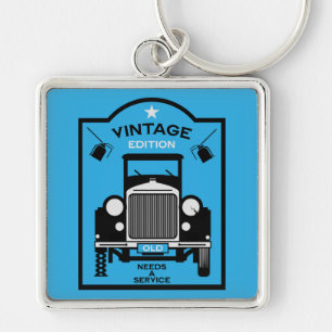 Vierragenarian Happy Birthday Over the Hill Schlüsselanhänger