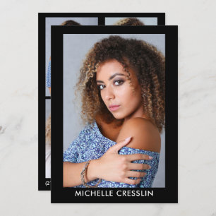 Vierseitige 4-Foto-Modell-Hauptdarsteller Comp-Zed Einladung