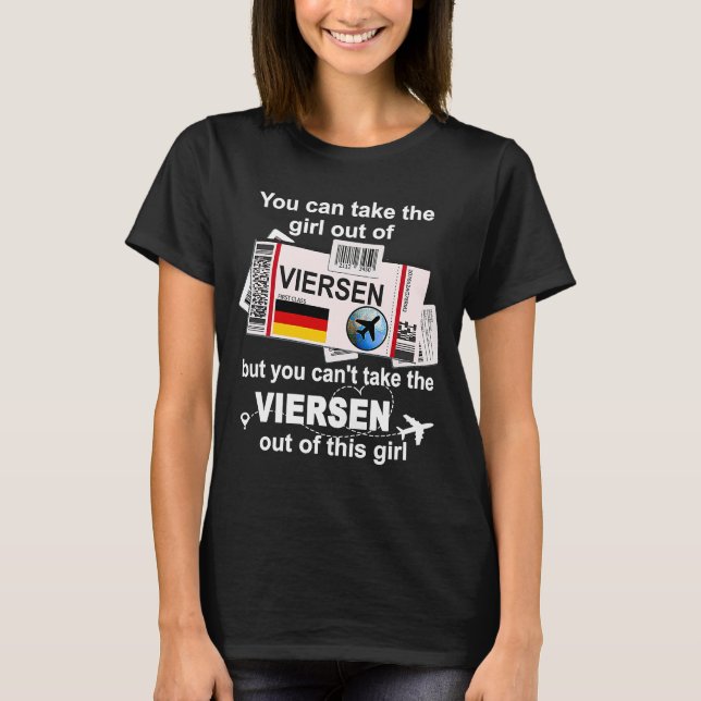 Viersen Boarding Pass Viersen Girl Viersen T-Shirt (Vorderseite)