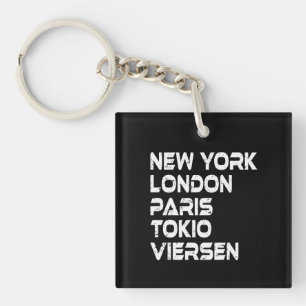 Viersen New York London Tokio Paris Anhänger Schlüsselanhänger