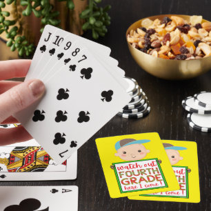 VIERSTGRAD HIER SEHEN, KOMME ICH lustig niedlich Spielkarten