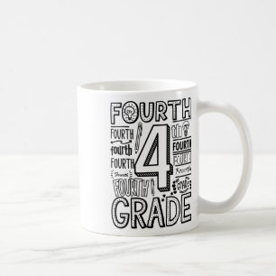 Vierte 4. Klasse Typografie Zurück zur Schule  Kaffeetasse