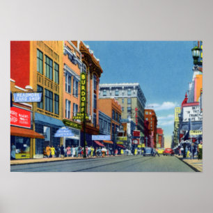 Vierte Allee Louisvilles Kentucky, die Nord schaut Poster