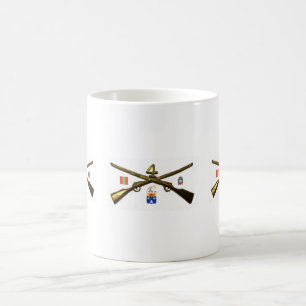 Vierte Infanterie-Regiment-Kreuz-Gewehre Kaffeetasse