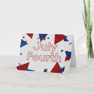 Vierte Juli-Glitzer-Karte Karte