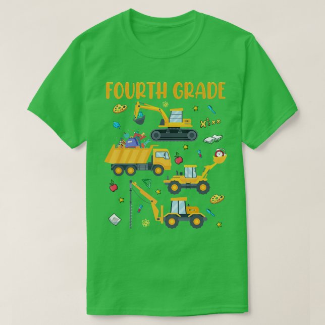 vierte Klasse 4: LKW-Bau T-Shirt (Design vorne)