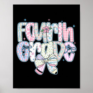 Vierte Klasse Ck Zurück zur Schule Coquette Preppy Poster