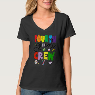Vierte Klasse Crew Zurück zur Schule Schüler Lehre T-Shirt