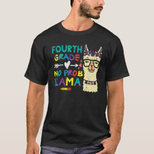 Vierte Klasse Kein Problem Lama 4. erster Schulta T-Shirt
