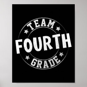 Vierte Klasse Lehrer Student zurück zur Schule 4th Poster