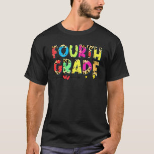 Vierte Klasse Leopard Lehrer Schüler Team Zurück Z T-Shirt
