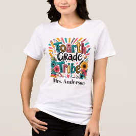 Vierte-Klasse-Stamm-T-Shirt | Lehrer-Klassenzimmer Tri-Blend Shirt
