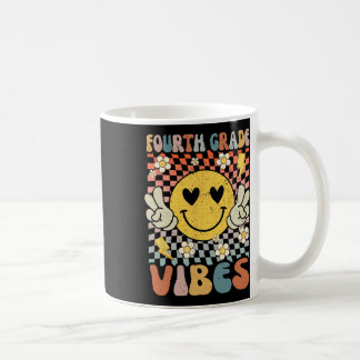 Vierte Klasse Vibes 4. Klasse Retro Lehrer 1. Tag Kaffeetasse