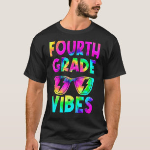 Vierte Klasse Vibes Gefärbte Krawatte zurück zur 4 T-Shirt
