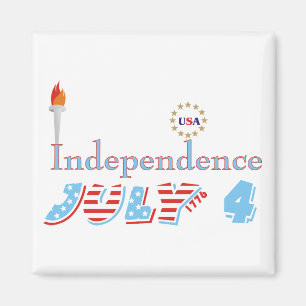 Vierte Magnete vom 4. Juli Kühlschrank