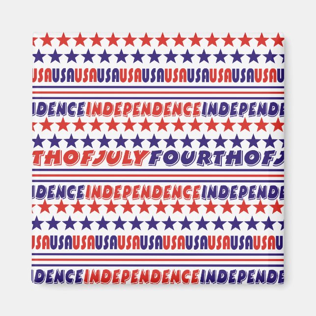 Vierte Magnete vom 4. Juli Kühlschrank (Vorne)