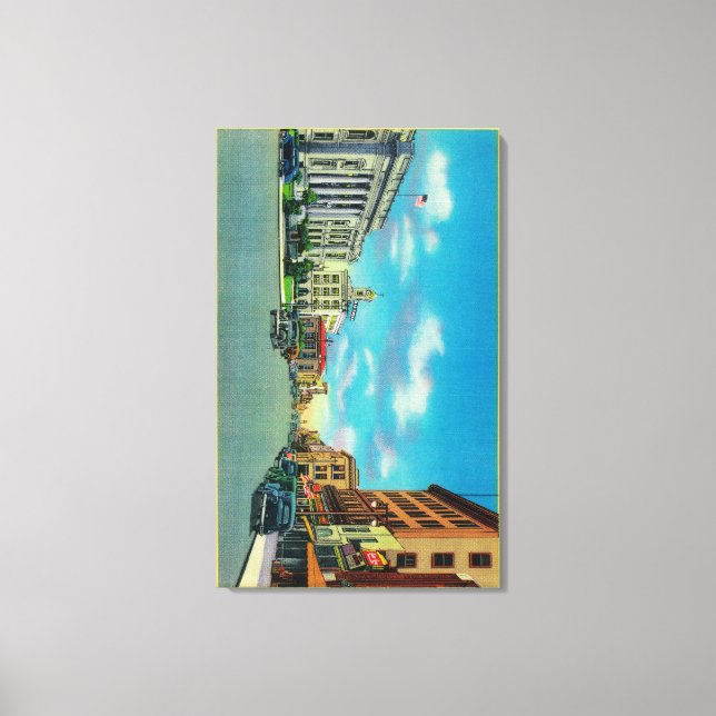 Vierte Straße in Santa Rosa, CASanta Rosa, CA Leinwanddruck (Vorderseite)