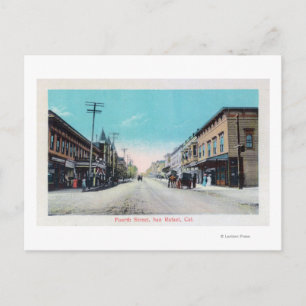 Vierte Straße View San Rafael, CA Postkarte