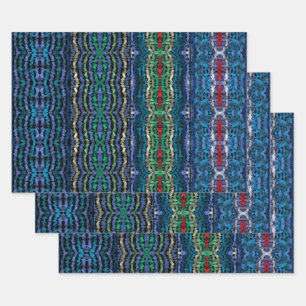 Vierteilige, durchsichtige Alternativformen Geschenkpapier Set