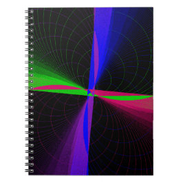 Vierteilige geometrische Wave Spiral-Foto-Notebook Notizblock