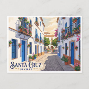 Viertel Santa Cruz Sevilla Spanien Postkarte