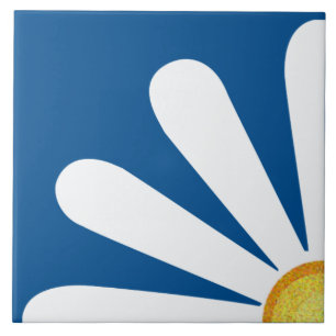 Vierteljahr einer daisy-Blume Fliese