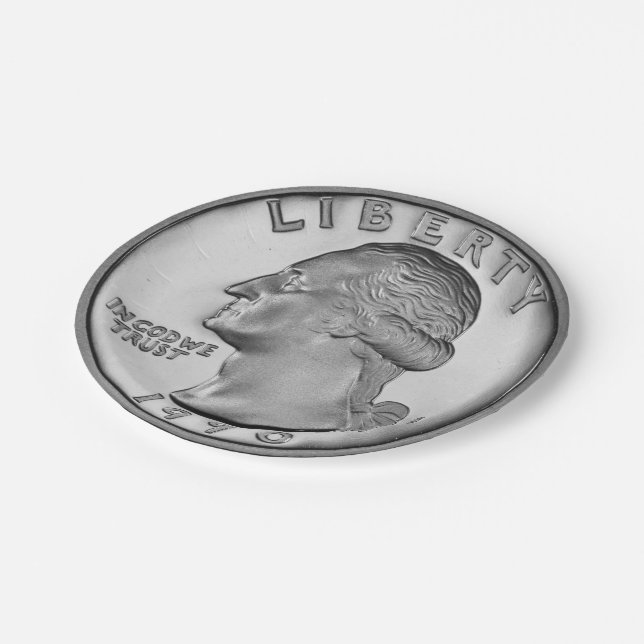 ViertelpapierTeller Pappteller (Schrägansicht)