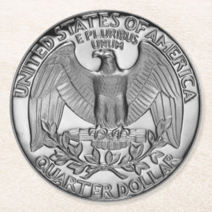 ViertelUntersetzer-gesetzte Schwänze Runder Pappuntersetzer