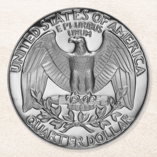 ViertelUntersetzer-gesetzte Schwänze Runder Pappuntersetzer (Vorderseite)