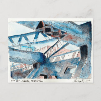 Vierter Ave-Bau Postkarte