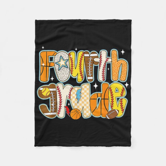Vierter Boy Baseball Basketball Fußball der vierte Fleecedecke (Vorderseite)