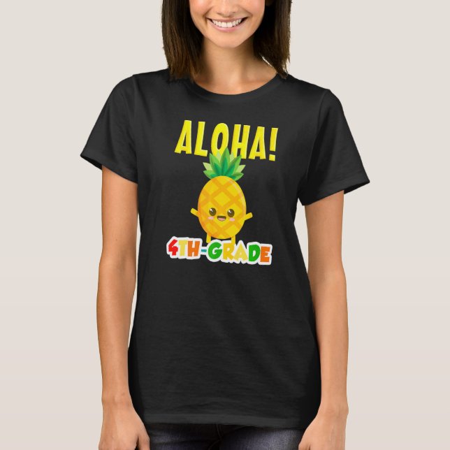 Vierter Cooler Aloha Ananas erster Tag T-Shirt (Vorderseite)