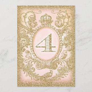 Vierter Geburtstag einmal auf Zeitprinzessin Einladung