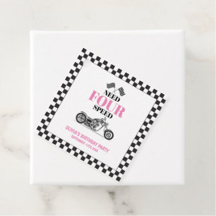 Vierter Geburtstag: Need Four Speed Pink Heavy Bik Geschenkanhänger