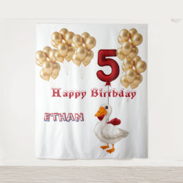 Vierter Geburtstag Wandteppich