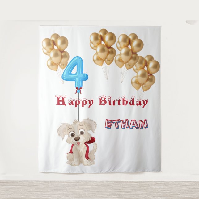 Vierter Geburtstag  Wandteppich (Vorderseite)