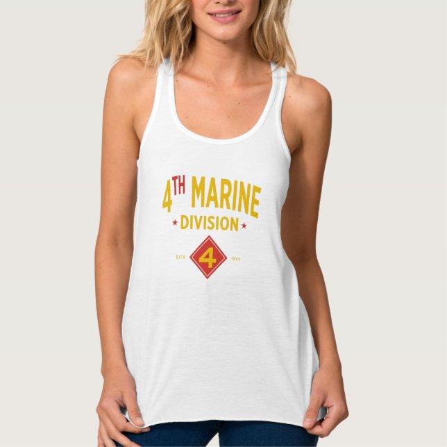Vierter Geschäftsbereich Marine Staaten Militärisc Tank Top (Vorderseite)