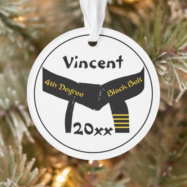 Vierter Grad Black Belt Rank der Kampfkunst Ornament (Baum)