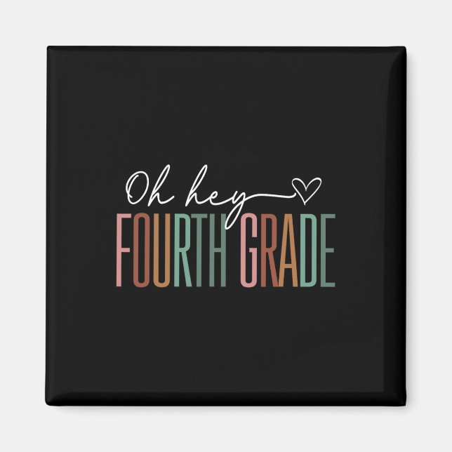 Vierter Grad, Hey, zurück zur Schule 4. Klasse Magnet (Vorne)