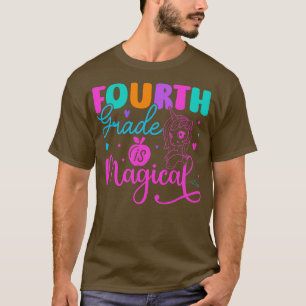 Vierter Grad ist magisch 4. Klasse Unicorn zurück T-Shirt