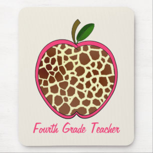 Vierter Grad-Lehrer-Giraffen-Druck Apple Mousepad
