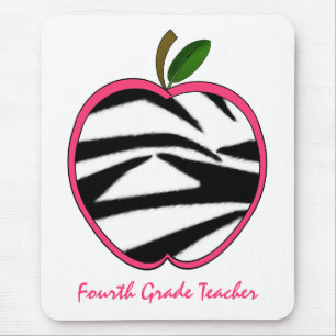 Vierter Grad-Lehrerzebra-Druck Apple Mousepad