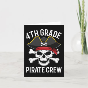 Vierter Grade Pirate Crew Halloween Kostümstudent  Karte
