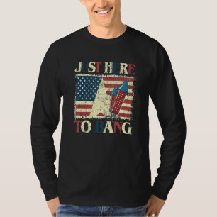 Vierter Juli 4. Juli Ich bin nur hier um zu knalle T-Shirt