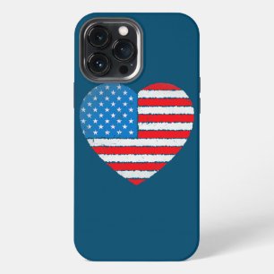 Vierter Juli 4. Juli US-Amerika-Flagge Kinder Männ iPhone 13 Pro Max Hülle