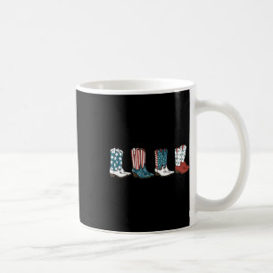 Vierter Juli 4. Juli Western Cowboy-Stiefel Co Kaffeetasse