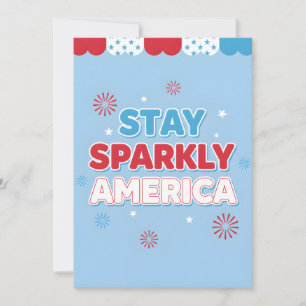 Vierter Juli Bleib Funkelnd Amerika Patriotisch Feiertagskarte