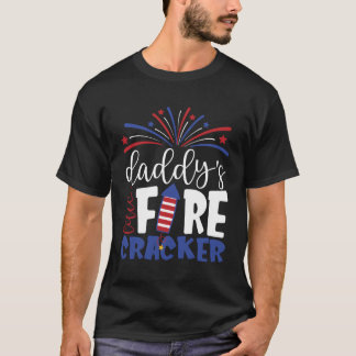 Vierter Juli Daddys kleines Firecracker-Kleinkind T-Shirt