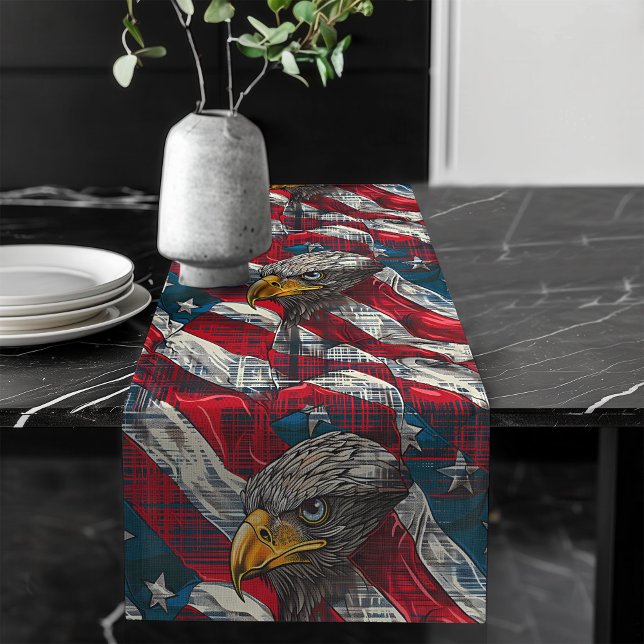 Vierter Juli Läufer Adler & Flagge Wohnakzent (Fourth of July Runner Eagle & Flag Home Accent)