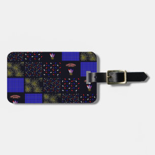 Vierter Juli-Patchwork-Muster - 4. Juli Gepäckanhänger